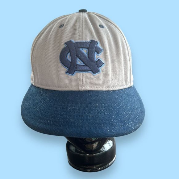 Vintage Nike Hat UNC North Carolina Tar Heels Basketball Size 7 1/2 Baseball Cap - Picture 2 of 7